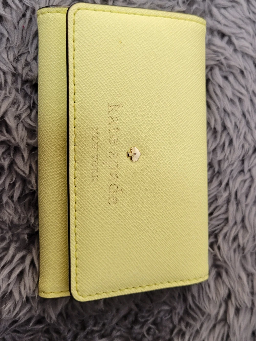 Kate Spade New York Lemon Yellow Saffiano Leather Key Holder